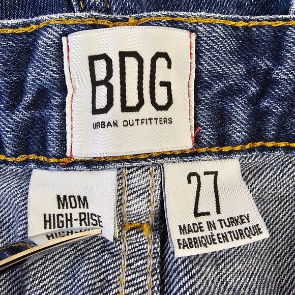 Urban Outfitters BDG Women's High-Rise Mom Jeans Size 27 Ripped Destroyed Boho - Picture 6 of 9